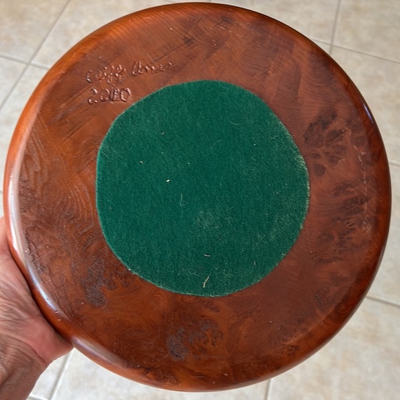 Decorative Hand Carved Wooden Bowl with Assorted Orbs Ball Fillers & Pine Cones - Picture 13 of 13